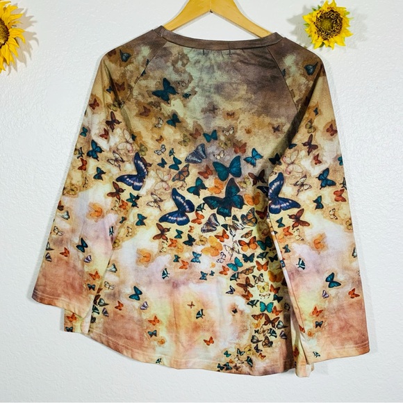Misslook Butterfly Print Tye Dye Sweatshirt Size XL - Picture 10 of 10